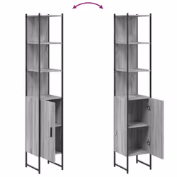 vidaXL Bathroom Cabinet Storage Unit Cupboard Grey Sonoma Engineered Wood - Additional view 8