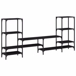 vidaXL TV Cabinet TV Stand Entertainment Centre Mdia TV Unit Engineered Wood - black