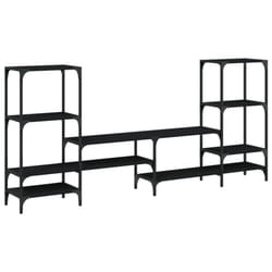 vidaXL TV Cabinet TV Stand Entertainment Centre Mdia TV Unit Engineered Wood - black