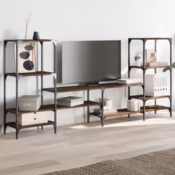 vidaXL TV Cabinet TV Stand Media Cabinet TV Unit Brown Oak Engineered Wood - Additional view 2
