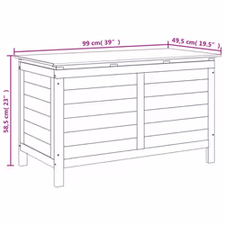 vidaXL Garden Storage Box Outdoor Storage Box Patio Blanket Box Solid Wood Fir - Additional view 7