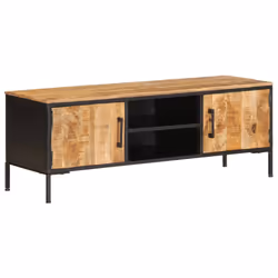 vidaXL TV Cabinet TV Stand Entertainment Centre TV Unit Solid Rough Wood Mango