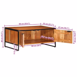 vidaXL Coffee Table Hallway Tea End Table Accent Side Table Solid Wood Acacia