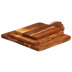 vidaXL Chopping Board Wooden Cutting Board Cheese Board 3pcs Solid Wood Acacia - Rectangular