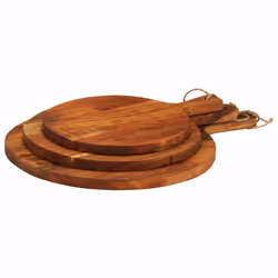 vidaXL Chopping Board Wooden Cutting Board Cheese Board 3pcs Solid Wood Acacia - Round