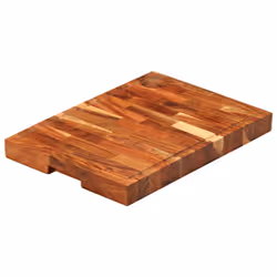 vidaXL Chopping Board Kitchen Cutting Board Cheese Board Solid Wood - 42 x 30 x 4 cm