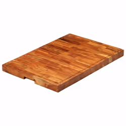vidaXL Chopping Board Kitchen Cutting Board Cheese Board Solid Wood - 60 x 42 x 4 cm