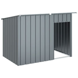 vidaXL Dog House with Roof Dog Kennel Dog Crate Anthracite Galvanised Steel