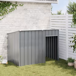 vidaXL Dog House with Roof Dog Kennel Dog Crate Anthracite Galvanised Steel