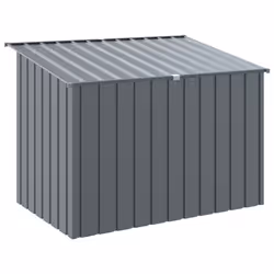 vidaXL Dog House with Roof Dog Kennel Dog Crate Anthracite Galvanised Steel - Additional view 5