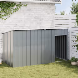 vidaXL Dog House with Roof Dog Kennel Dog Crate Anthracite Galvanised Steel