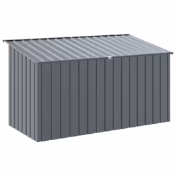 vidaXL Dog House with Roof Dog Kennel Dog Crate Anthracite Galvanised Steel - Additional view 5