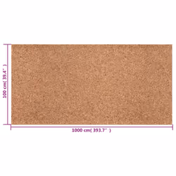 vidaXL Cork Roll Wallcovering Cork Sheet Insulation Floor Underlay Cork Board - 100 x 1000 x 0.8 cm