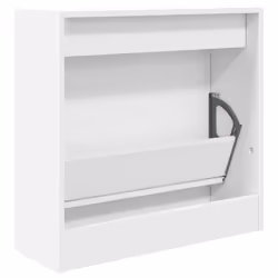 vidaXL Shoe Cabinet with 4 Flip-Drawers Shoe Storage Shelf Shoe Rack Cupboard - white, 60 x 21 x 57 cm - Additional view 6