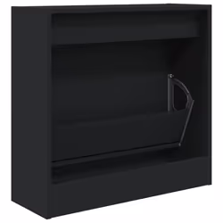 vidaXL Shoe Cabinet with 4 Flip-Drawers Shoe Storage Shelf Shoe Rack Cupboard - black, 60 x 21 x 57 cm - Additional view 6