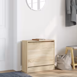vidaXL Shoe Cabinet with 4 Flip-Drawers Shoe Storage Shelf Shoe Rack Cupboard - sonoma oak, 60 x 21 x 57 cm - Additional view 2