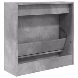 vidaXL Shoe Cabinet with 4 Flip-Drawers Shoe Storage Shelf Shoe Rack Cupboard - concrete grey, 60 x 21 x 57 cm - Additional view 6