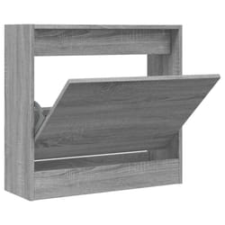 vidaXL Shoe Cabinet with 4 Flip-Drawers Shoe Storage Shelf Shoe Rack Cupboard - grey sonoma, 60 x 21 x 57 cm