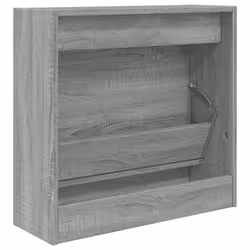 vidaXL Shoe Cabinet with 4 Flip-Drawers Shoe Storage Shelf Shoe Rack Cupboard - grey sonoma, 60 x 21 x 57 cm - Additional view 6