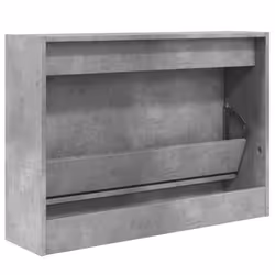 vidaXL Shoe Cabinet with 4 Flip-Drawers Shoe Storage Shelf Shoe Rack Cupboard - concrete grey, 80 x 21 x 57 cm - Additional view 6