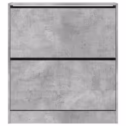 vidaXL Shoe Cabinet with 4 Flip-Drawers Shoe Storage Shelf Shoe Rack Cupboard - concrete grey, 80 x 21 x 87.5 cm - Additional view 4
