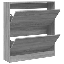 vidaXL Shoe Cabinet with 4 Flip-Drawers Shoe Storage Shelf Shoe Rack Cupboard - grey sonoma, 80 x 21 x 87.5 cm