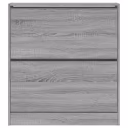 vidaXL Shoe Cabinet with 4 Flip-Drawers Shoe Storage Shelf Shoe Rack Cupboard - grey sonoma, 80 x 21 x 87.5 cm - Additional view 4