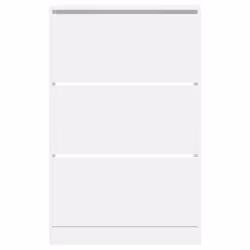 vidaXL Shoe Cabinet with 4 Flip-Drawers Shoe Storage Shelf Shoe Rack Cupboard - white, 80 x 21 x 125.5 cm - Additional view 4