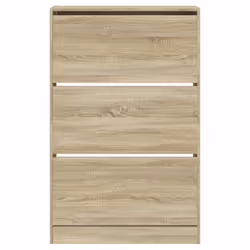 vidaXL Shoe Cabinet with 4 Flip-Drawers Shoe Storage Shelf Shoe Rack Cupboard - sonoma oak, 80 x 21 x 125.5 cm - Additional view 4