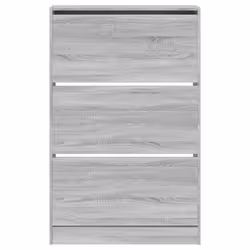 vidaXL Shoe Cabinet with 4 Flip-Drawers Shoe Storage Shelf Shoe Rack Cupboard - grey sonoma, 80 x 21 x 125.5 cm - Additional view 4