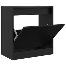 vidaXL Shoe Cabinet with 4 Flip-Drawers Shoe Storage Shelf Shoe Rack Cupboard - black, 60 x 34 x 63.5 cm