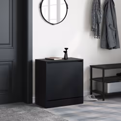 vidaXL Shoe Cabinet with 4 Flip-Drawers Shoe Storage Shelf Shoe Rack Cupboard - black, 60 x 34 x 63.5 cm