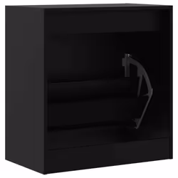 vidaXL Shoe Cabinet with 4 Flip-Drawers Shoe Storage Shelf Shoe Rack Cupboard - black, 60 x 34 x 63.5 cm - Additional view 6