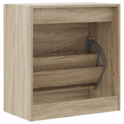 vidaXL Shoe Cabinet with 4 Flip-Drawers Shoe Storage Shelf Shoe Rack Cupboard - sonoma oak, 60 x 34 x 63.5 cm - Additional view 6