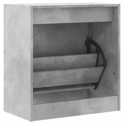 vidaXL Shoe Cabinet with 4 Flip-Drawers Shoe Storage Shelf Shoe Rack Cupboard - concrete grey, 60 x 34 x 63.5 cm - Additional view 6