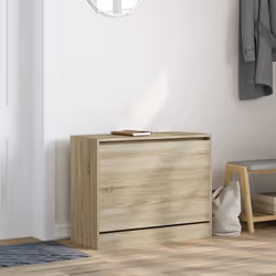 vidaXL Shoe Cabinet with 4 Flip-Drawers Shoe Storage Shelf Shoe Rack Cupboard - sonoma oak, 80 x 34 x 63 cm - Additional view 2