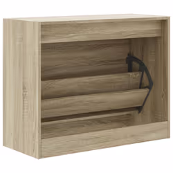 vidaXL Shoe Cabinet with 4 Flip-Drawers Shoe Storage Shelf Shoe Rack Cupboard - sonoma oak, 80 x 34 x 63 cm - Additional view 6