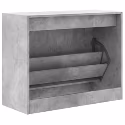 vidaXL Shoe Cabinet with 4 Flip-Drawers Shoe Storage Shelf Shoe Rack Cupboard - concrete grey, 80 x 34 x 63 cm - Additional view 6