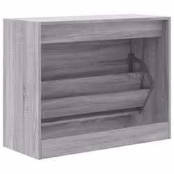 vidaXL Shoe Cabinet with 4 Flip-Drawers Shoe Storage Shelf Shoe Rack Cupboard - grey sonoma, 80 x 34 x 63 cm - Additional view 6