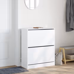 vidaXL Shoe Cabinet with 4 Flip-Drawers Shoe Storage Shelf Shoe Rack Cupboard - white, 80 x 34 x 96.5 cm