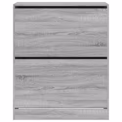 vidaXL Shoe Cabinet with 4 Flip-Drawers Shoe Storage Shelf Shoe Rack Cupboard - grey sonoma, 80 x 34 x 96.5 cm - Additional view 4