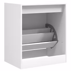 vidaXL Shoe Cabinet with 4 Flip-Drawers Shoe Storage Shelf Shoe Rack Cupboard - white, 60 x 42 x 69 cm - Additional view 6