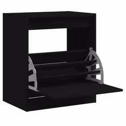 vidaXL Shoe Cabinet with 4 Flip-Drawers Shoe Storage Shelf Shoe Rack Cupboard - black, 60 x 42 x 69 cm