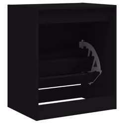 vidaXL Shoe Cabinet with 4 Flip-Drawers Shoe Storage Shelf Shoe Rack Cupboard - black, 60 x 42 x 69 cm - Additional view 6
