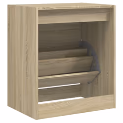vidaXL Shoe Cabinet with 4 Flip-Drawers Shoe Storage Shelf Shoe Rack Cupboard - sonoma oak, 60 x 42 x 69 cm - Additional view 6
