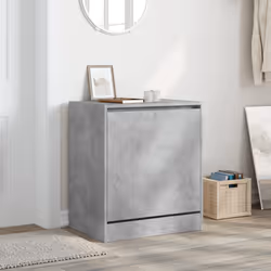 vidaXL Shoe Cabinet with 4 Flip-Drawers Shoe Storage Shelf Shoe Rack Cupboard - concrete grey, 60 x 42 x 69 cm - Additional view 2