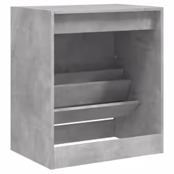 vidaXL Shoe Cabinet with 4 Flip-Drawers Shoe Storage Shelf Shoe Rack Cupboard - concrete grey, 60 x 42 x 69 cm - Additional view 6