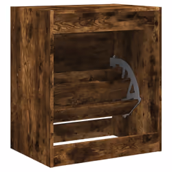 vidaXL Shoe Cabinet with 4 Flip-Drawers Shoe Storage Shelf Shoe Rack Cupboard - smoked oak, 60 x 42 x 69 cm - Additional view 6