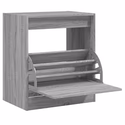 vidaXL Shoe Cabinet with 4 Flip-Drawers Shoe Storage Shelf Shoe Rack Cupboard - grey sonoma, 60 x 42 x 69 cm