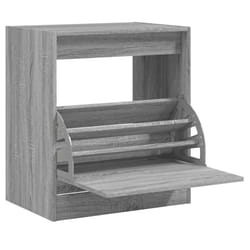 vidaXL Shoe Cabinet with 4 Flip-Drawers Shoe Storage Shelf Shoe Rack Cupboard - grey sonoma, 60 x 42 x 69 cm